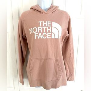 The North Face Hoodie Sweatshirt Pullover Logo Blush Pink Womens Small